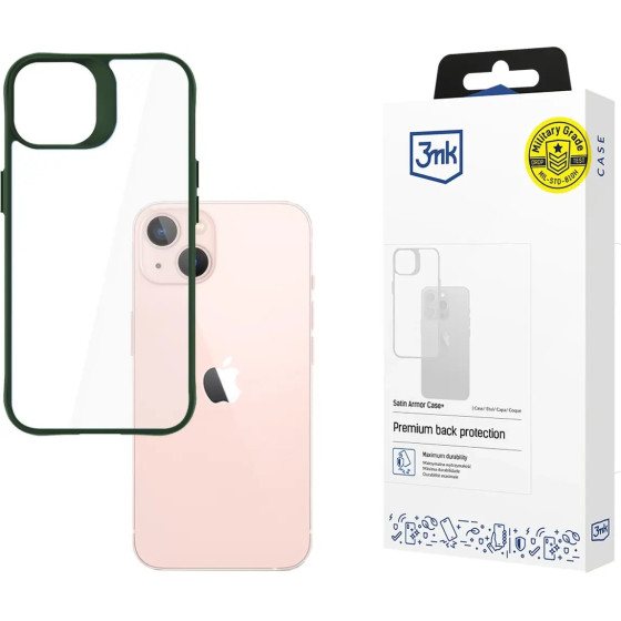 3mk Protection 3mk Satin Armor Case+ Green for Apple iPhone 14 - transparent - (W-3SaArCpGe-AiP14-0)