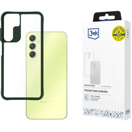 3mk Protection 3mk Satin Armor Case+ Green for Samsung Galaxy A25 5G - transparent - (W-3SaArCpGe-SaA245G-0)