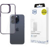 3mk Protection 3mk Satin Armor Case+ Purple for Apple iPhone 15 Pro - Transparent - (W-3SaArCpPu-AiP15Pro-0)