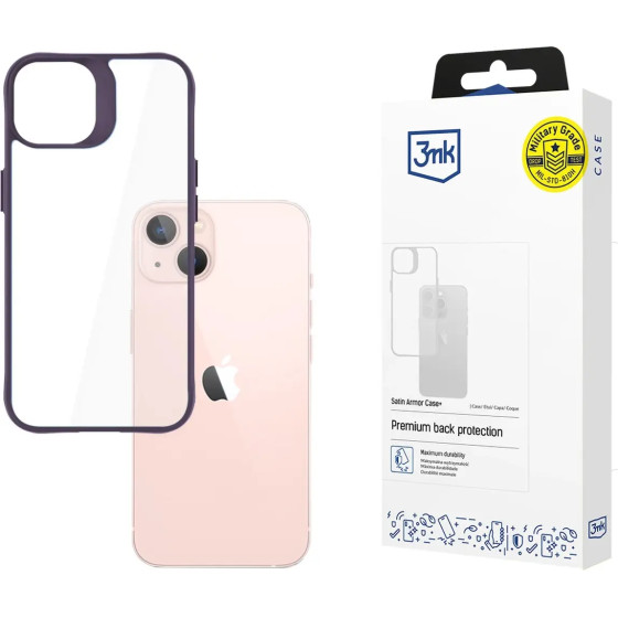 3mk Protection 3mk Satin Armor Case+ Purple for Apple iPhone 14 - transparent - (W-3SaArCpPu-AiP14-0)