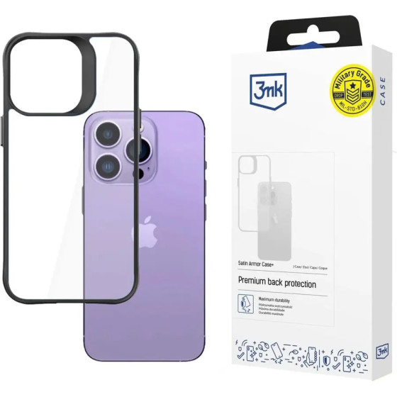 3mk Protection 3mk Satin Armor Case+ iPhone 14 Pro Max Series - Black - (143871-0)