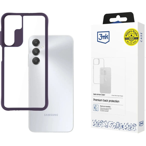 3mk Protection 3mk Satin Armor Case+ Purple for Samsung Galaxy A15 5G - Transparent - (W-3SaArCpPu-SaA155G-0)