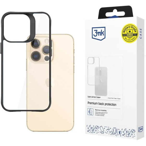 3mk Protection 3mk Satin Armor Case+ Series iPhone 13 Pro - Black - (138967-0)