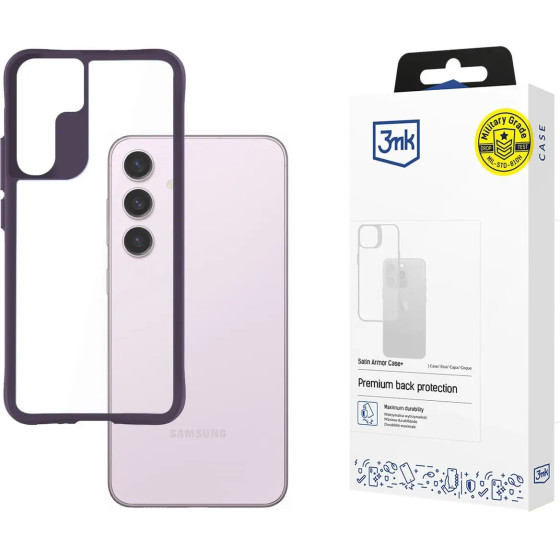 3mk Protection 3mk Satin Armor Case+ Purple for Samsung Galaxy S24 - Transparent - (W-3SaArCpPu-SaS24-0)