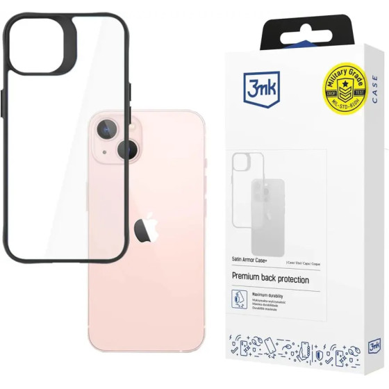 3mk Protection 3mk Satin Armor Case+ Series iPhone 14 Plus - Black - (143889-0)
