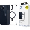 3mk Protection 3mk Satin Armor MagCase with MagSafe for iPhone 14 Plus - Clear with Black Frame - (156076-0)
