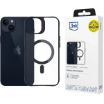 3mk Protection 3mk Satin Armor MagCase with MagSafe for iPhone 14 Plus - Clear with Black Frame - (156076-0)
