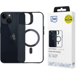 3mk Protection 3mk Satin Armor MagCase with MagSafe for iPhone 13 / 14 - Transparent with Black Frame - (156075-0)
