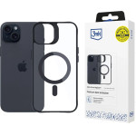 3mk Protection 3mk Satin Armor MagCase with MagSafe for iPhone 15 - Clear with Black Frame - (156079-0)