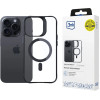 3mk Protection 3mk Satin Armor MagCase with MagSafe for iPhone 15 Pro Max - Clear with Black Frame - (156082-0)