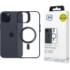 3mk Protection 3mk Satin Armor MagCase with MagSafe for iPhone 15 Plus - Clear with Black Frame - (156080-0)