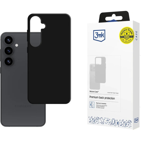 3mk Protection 3mk Silicone Case for Samsung Galaxy S25+ - Black - (W-3SilCa-SGS25P-0)
