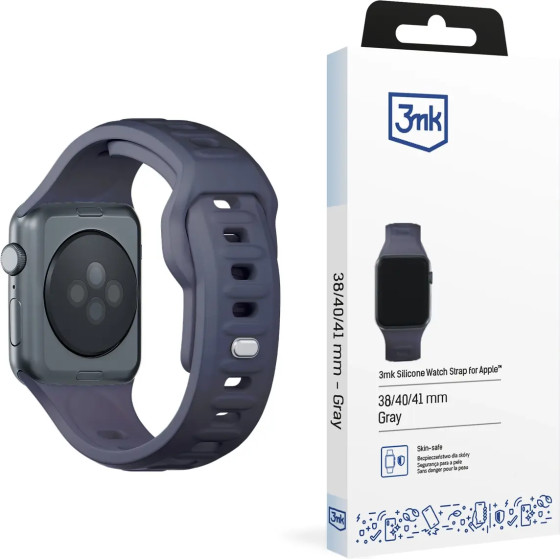 3mk Protection 3mk Silicone Watch Strap for Apple Watch 38 / 40 / 41 mm - gray - (156315-0)