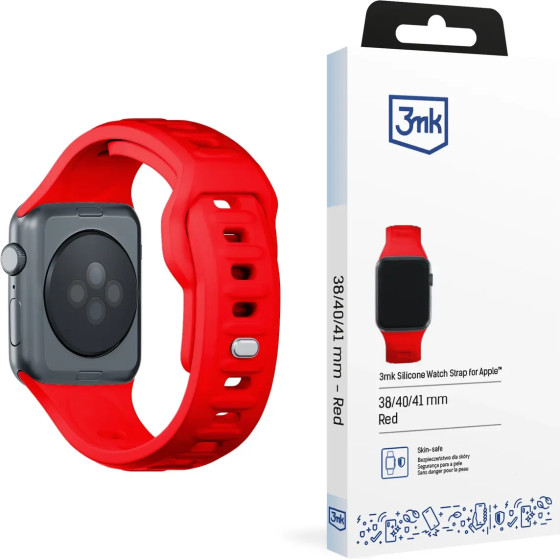 3mk Protection 3mk Silicone Watch Strap for Apple Watch 38 / 40 / 41 mm - red - (156322-0)