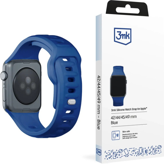 3mk Protection 3mk Silicone Watch Strap for Apple Watch 42 / 44 / 45 / 49 mm - blue - (156327-0)