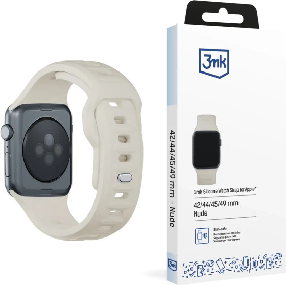 3mk Protection 3mk Silicone Watch Strap for Apple Watch 42/44/45/49mm - beige - (156333-0)