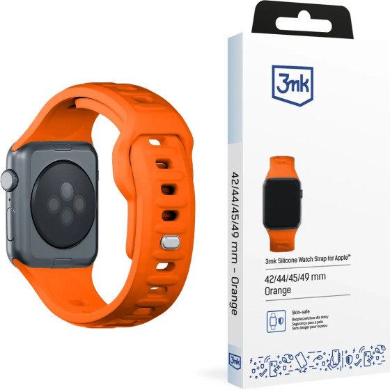 3mk Protection 3mk Silicone Watch Strap for Apple Watch 42 / 44 / 45 / 49 mm - orange - (156335-0)