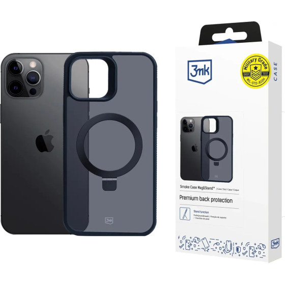 3mk Protection 3mk Smoke Case Mag&Stand for Apple iPhone 12 pro max - black - (W-3SmCaM&S-AiP12PM-0)