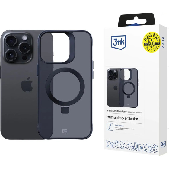 3mk Protection 3mk Smoke Case Mag&Stand for Apple iPhone 13 pro - black - (W-3SmCaM&S-AiP13P-0)