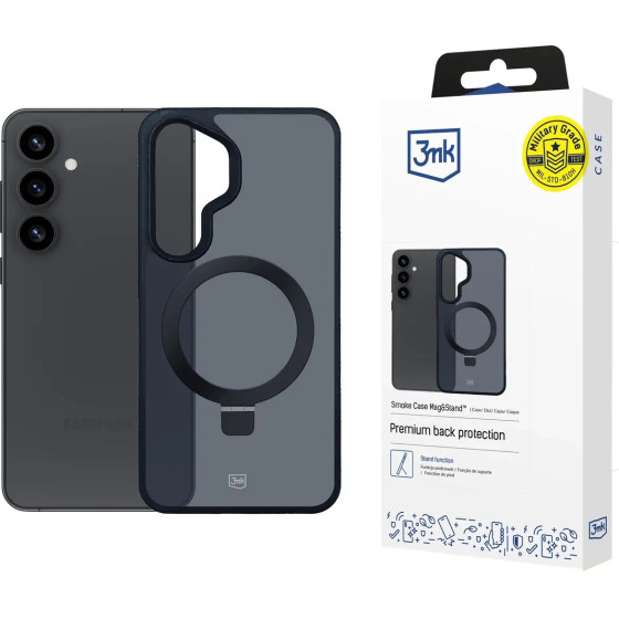 3mk Protection 3mk Smoke Case Mag&Stand for Samsung Galaxy S25+ - black - (W-3SmCaM&S-SGS25P-0)