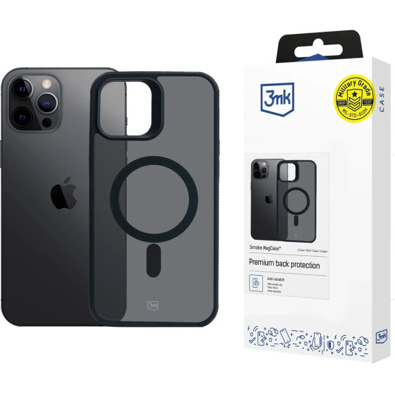 3mk Protection 3mk Smoke MagCase for Apple iPhone 12 Pro Max - Black - (156066-0)