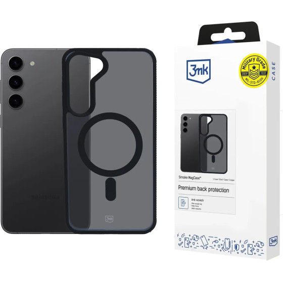 3mk Protection 3mk Smoke MagCase for Samsung Galaxy S23+ - Black - (156045-0)