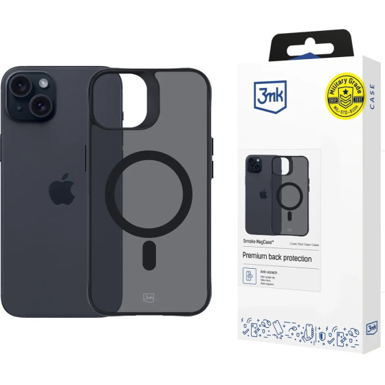 3mk Protection 3mk Smoke MagCase with MagSafe for iPhone 15 - semi-transparent - (156047-0)