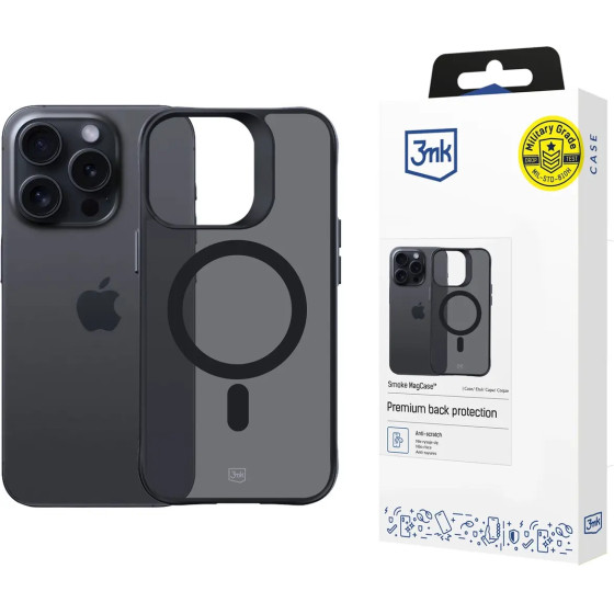 3mk Protection 3mk Smoke MagCase with MagSafe for iPhone 15 Pro - Semi-transparent - (156060-0)