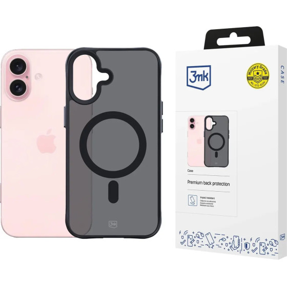 3mk Protection 3mk Smoke MagCase with MagSafe for iPhone 16 - semi-transparent - (W-3SmoMaCa-AiP16-0)