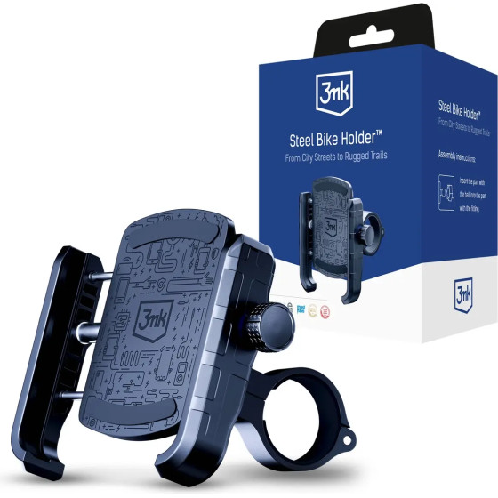 3mk Protection 3mk Steel Bike Holder Bicycle Phone Holder - Black - (153344-0)