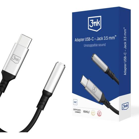 3mk Protection 3mk USB-C adapter - 3.5 mm minijack - silver - (149583-0)