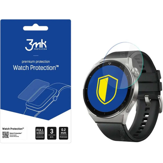 3mk Protection 3mk Watch Protection(TM) v. FlexibleGlass hybrid glass on Huawei Watch GT 3 Pro 46 mm - (144554-0)