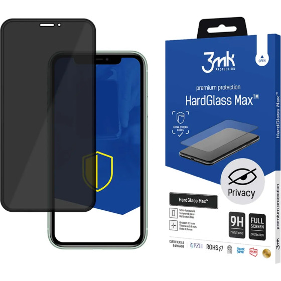 3mk Protection 9H 3mk HardGlass Max Privacy(TM) privacy glass for iPhone 11 Pro Max - (107828-0)