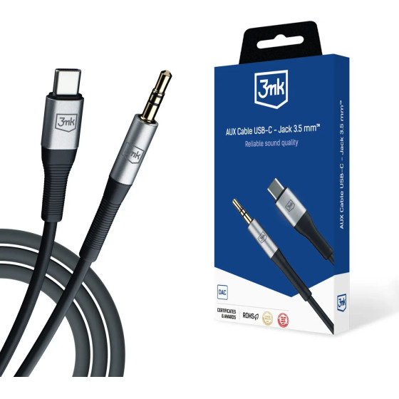 3mk Protection Accessories - 3mk AUX Cable USB-C - Jack 3.5 mm - (151206-0)
