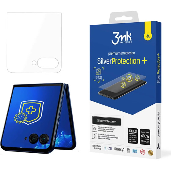 3mk Protection Antibacterial protective film 3mk SilverProtection+ for Motorola Razr 50 (front) - (W-3SPrtP-MR50f-0)