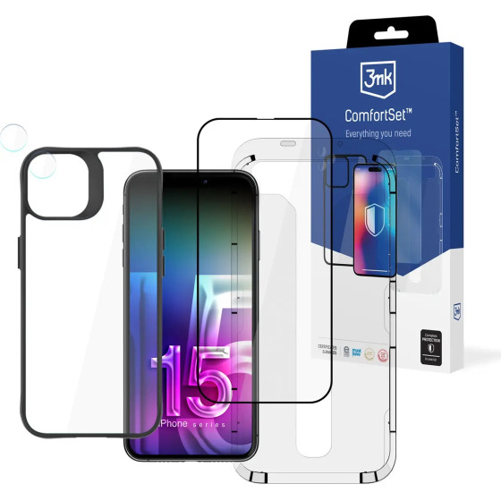 3mk Protection Apple iPhone 15 - 3mk Comfort Set 4 in 1 - (152302-0)