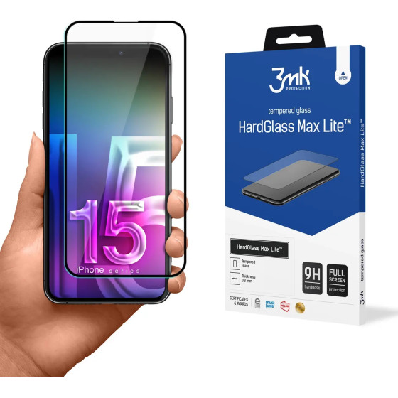 3mk Protection Apple iPhone 15 - 3mk HardGlass Max Lite(TM) - (151600-0)