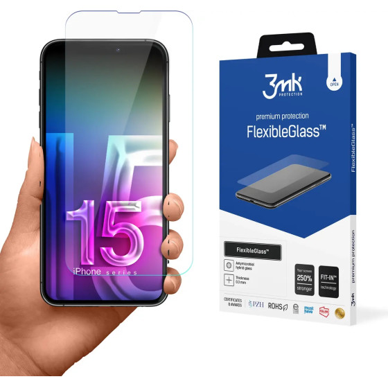 3mk Protection Apple iPhone 15 Plus - 3mk FlexibleGlass(TM) - (152106-0)