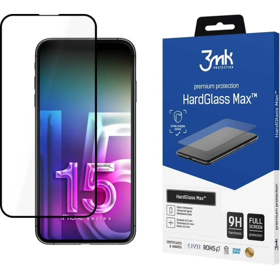 3mk Protection Apple iPhone 15 Plus - 3mk HardGlass Max(TM) - (151422-0)