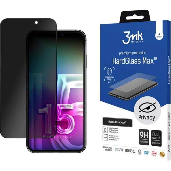 3mk Protection Apple iPhone 15 Plus - 3mk HardGlass Max Privacy(TM) - (151613-0)