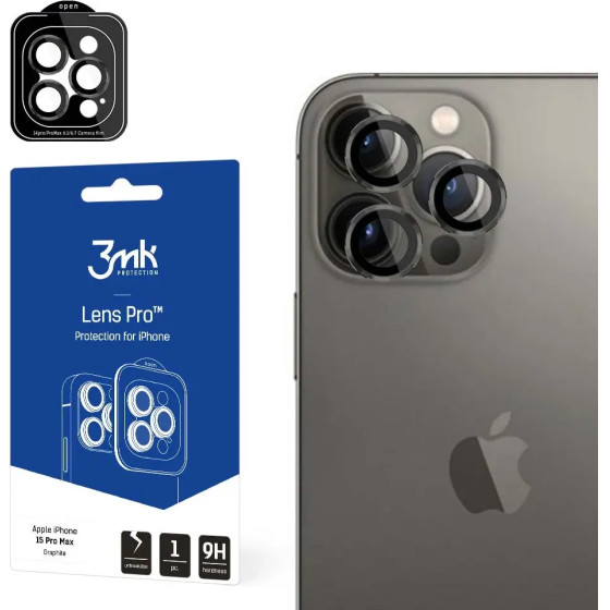 3mk Protection Apple iPhone 15 Pro Max - 3mk Lens Protection Pro Graphite - (151416-0)
