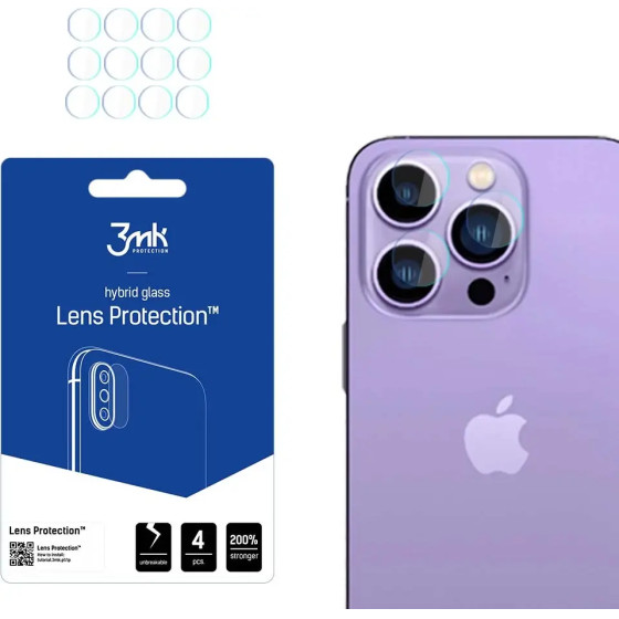 3mk Protection Camera Glass For iPhone 14 Pro Max / 14 Pro 7H For 3mk Series Lens Protection Lens - (146573-0)