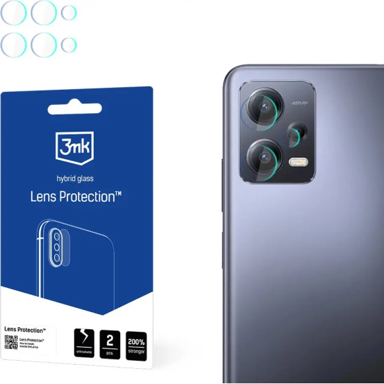 3mk Protection Camera Glass for Xiaomi Redmi Note 12 Pro+ / Note 12 Pro 7H for 3mk Series Lens Protection Lens - (149973-0)