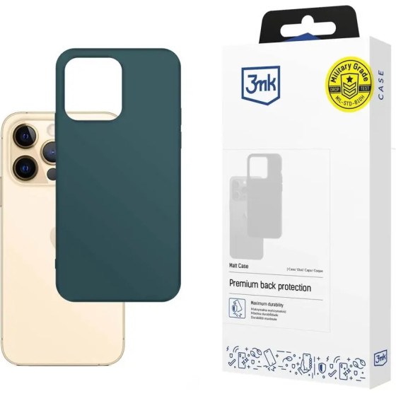 3mk Protection Case for iPhone 13 Pro from the 3mk series Matt Case - dark green - (137292-0)