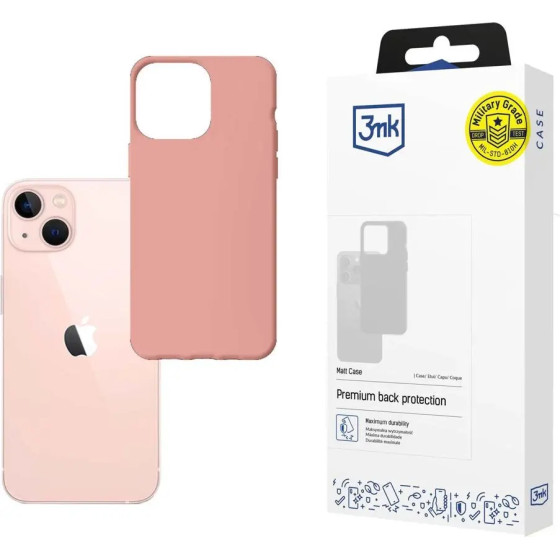 3mk Protection Case for iPhone 14 from the 3mk Matt Case series - pink - (143861-0)