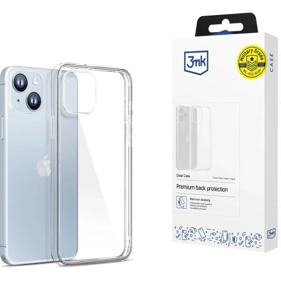 3mk Protection Case for iPhone 14 silicone from the 3mk Clear Case series - transparent - (143868-0)