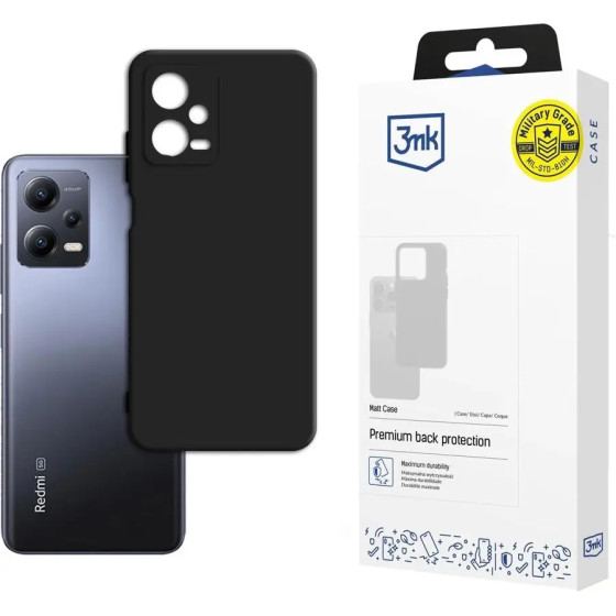 3mk Protection Case for Xiaomi Redmi Note 12 5G / Poco X5 5G Series 3mk Matt Case - Black - (146947-0)