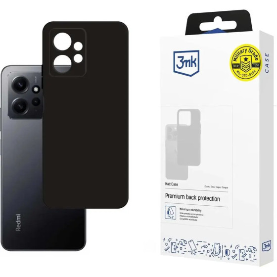 3mk Protection Case for Xiaomi Redmi Note 12 from the 3mk series Matt Case - black - (149586-0)