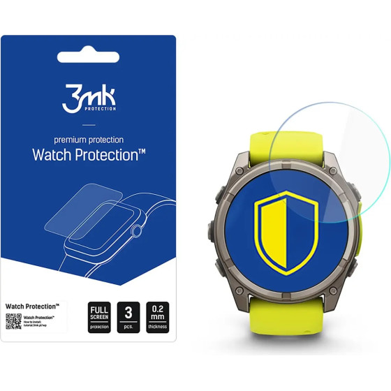 3mk Protection Hybrid Glass 3mk Watch Protection FlexibleGlass for Garmin Fenix 8 Solar/Sapphire 51mm - (W-3WPrFG-GF8SS51-0)
