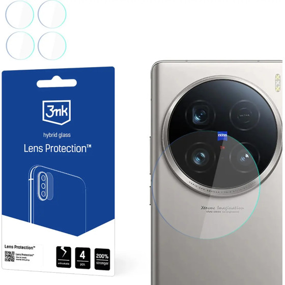 3mk Protection Hybrid Glass for Camera Lens 3mk Lens Protection for Vivo X100 Ultra - (W-3LenProt-VX100U-0)
